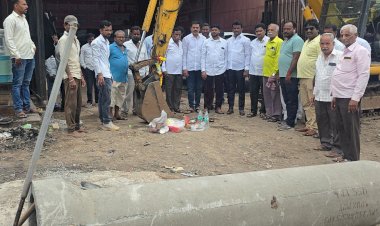 इसबावी उपनगरातील विसावा मंदिर ते मलपे ओढा पालखी मार्गावरील ३५० मि.मी.ड्रेनेज लाईन कामास प्रारंभ