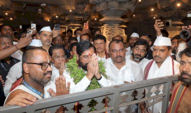 उपमुख्यमंत्री एकनाथ शिंदे यांनी घेतले श्री विठ्ठल-रुक्मिणी मातेचे मुखदर्शन