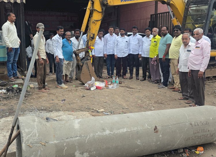 इसबावी उपनगरातील विसावा मंदिर ते मलपे ओढा पालखी मार्गावरील ३५० मि.मी.ड्रेनेज लाईन कामास प्रारंभ