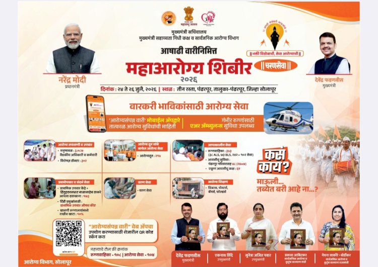 राष्ट्रीय आयुष वारी ...विठ्ठल रुख्माईच्या चरणी ; केंद्रीय आयुषमंत्री प्रतापराव जाधव यांच्या संकल्पनेतून पंढरपुरात आयुष सेवा सुविधा केंद्र