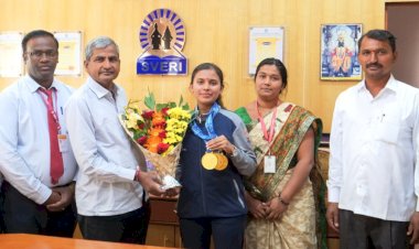 मिनी ऑलिंपिक स्पर्धेत स्वेरीच्या नम्रता घुले यांना तिहेरी गोल्ड मेडल 