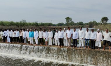 बोहाळी बंधाऱ्यातील पाण्याचे पूजन सोमनाथ आवताडे यांच्या हस्ते संपन्न