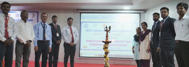 स्वेरीच्या सिव्हिल इंजिनिअरींग विभागात ‘स्ट्रक्चर रिपेअर व मेटेंनन्स’ या विषयावर कार्यशाळा संपन्न