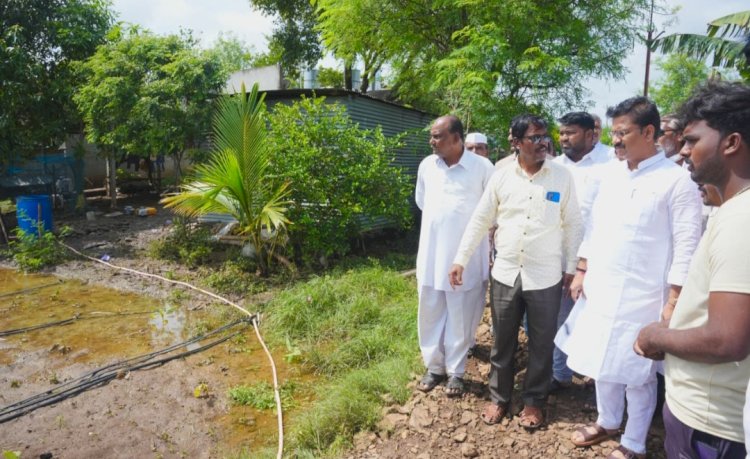 आमदार अभिजीत पाटील यांनी केली पूर परिस्थिती पाहणी