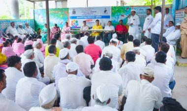 आमदार अभिजीत आबा पाटील यांच्याकडून 'मुख्यमंत्री समृद्ध पंचायत राज अभियान' उद्घाटन करून ग्रामसभेस उपस्थित