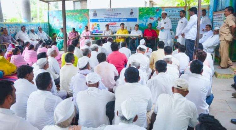 आमदार अभिजीत आबा पाटील यांच्याकडून 'मुख्यमंत्री समृद्ध पंचायत राज अभियान' उद्घाटन करून ग्रामसभेस उपस्थित