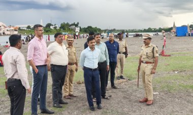 भक्ती सागर, वाळवंट,पत्रा शेडची जिल्हाधिकारी कुमार आशीर्वाद यांच्याकडून पाहणी